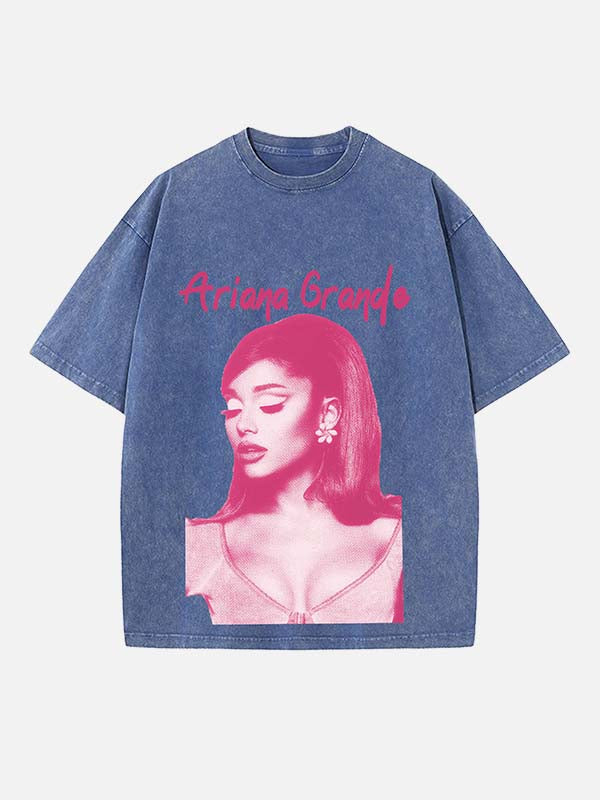 Ariana Grande Print Round Neck T-shirt