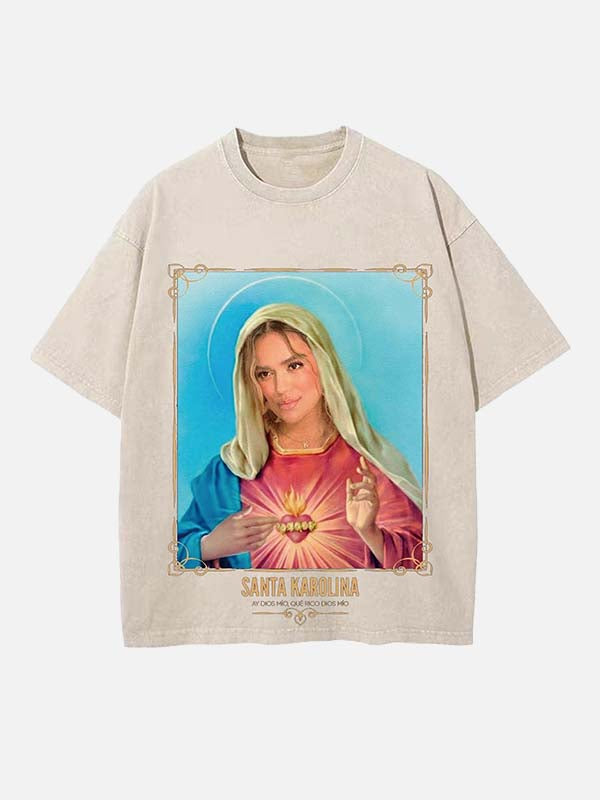 Karol G Print Round Neck T-shirt