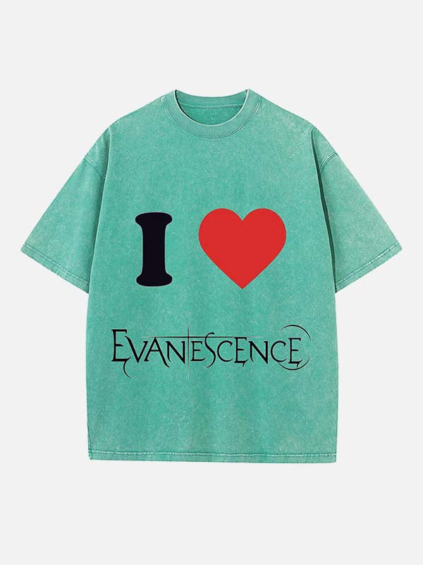 Evanescence Print Round Neck T-shirt