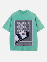 Lady Gaga Print Round Neck T-shirt