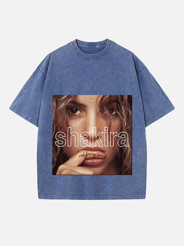 Shakira Print Round Neck T-shirt