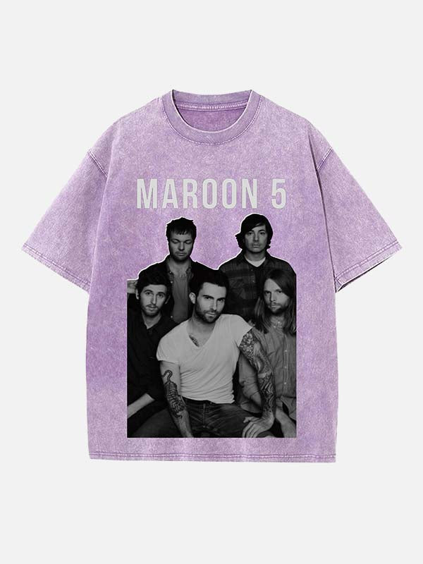 Maroon 5 Print Round Neck T-shirt