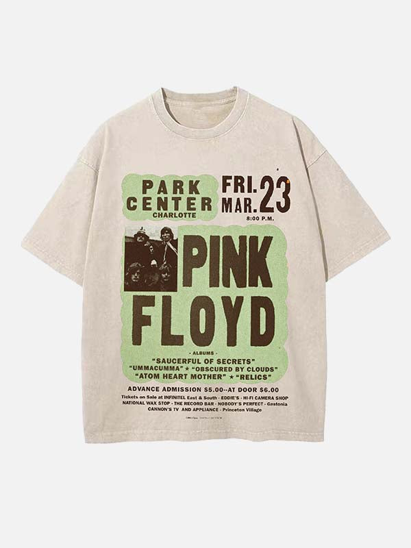 Pink Floyd Print Round Neck T-shirt