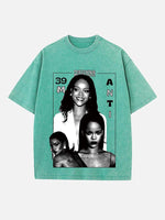 Rihanna Print Round Neck T-shirt