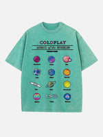 Coldplay Print Round Neck T-shirt