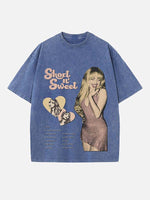 Sabrina Carpenter Print Round Neck T-shirt