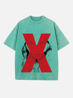 Madonna Print Round Neck T-shirt