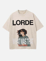 Lorde Print Round Neck T-shirt