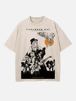 Fleetwood Mac Print Round Neck T-shirt