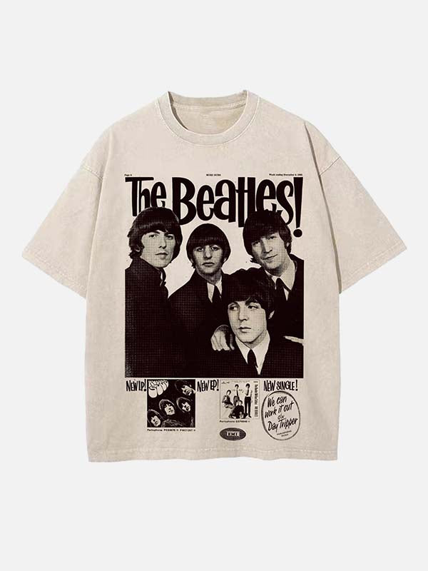 The Beatles Print Round Neck T-shirt