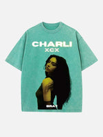 Charli xcx Print Round Neck T-shirt
