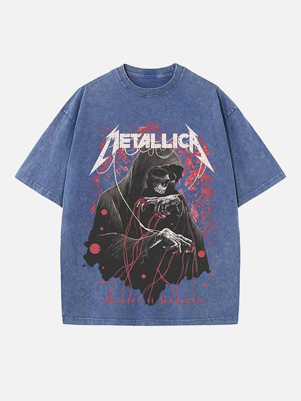 Metallica Print Round Neck T-shirt