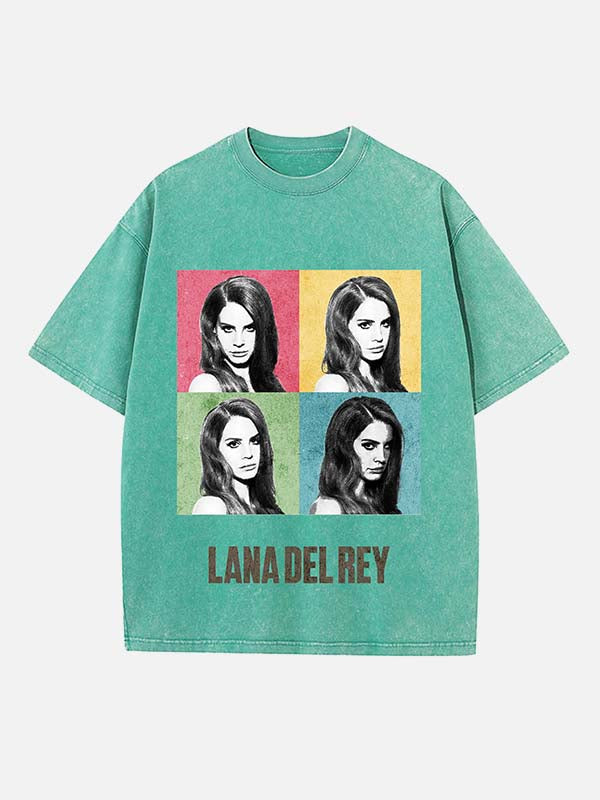 Lana Del Rey Print Round Neck T-shirt
