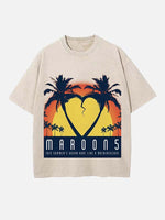 Maroon 5 Print Round Neck T-shirt