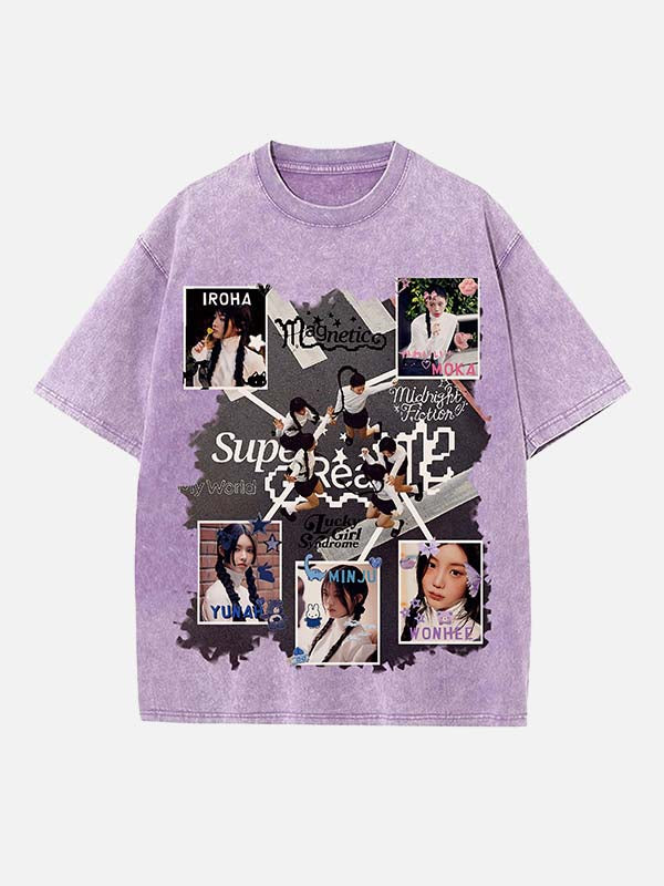 ILLIT Print Round Neck T-shirt