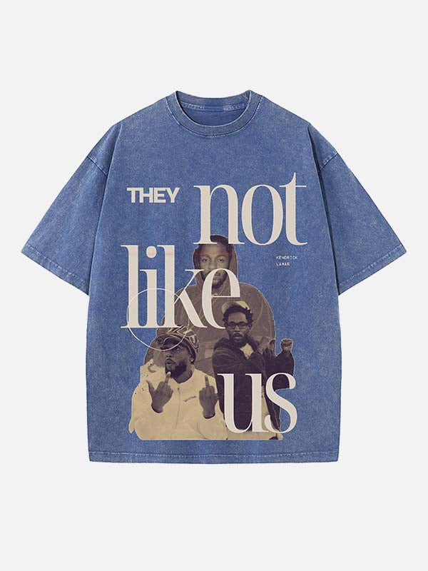 Kendrick Lamar Print Round Neck T-shirt