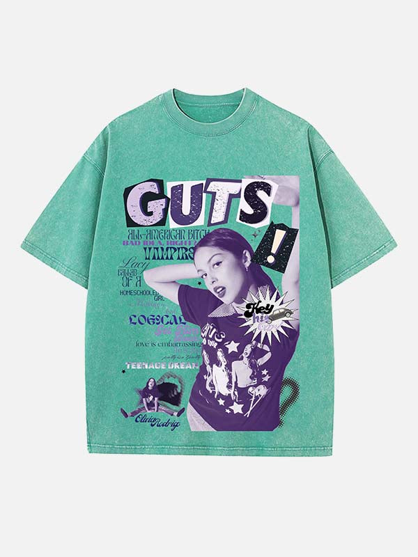 Olivia Rodrigo Print Round Neck T-shirt