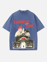 Lady Gaga Print Round Neck T-shirt