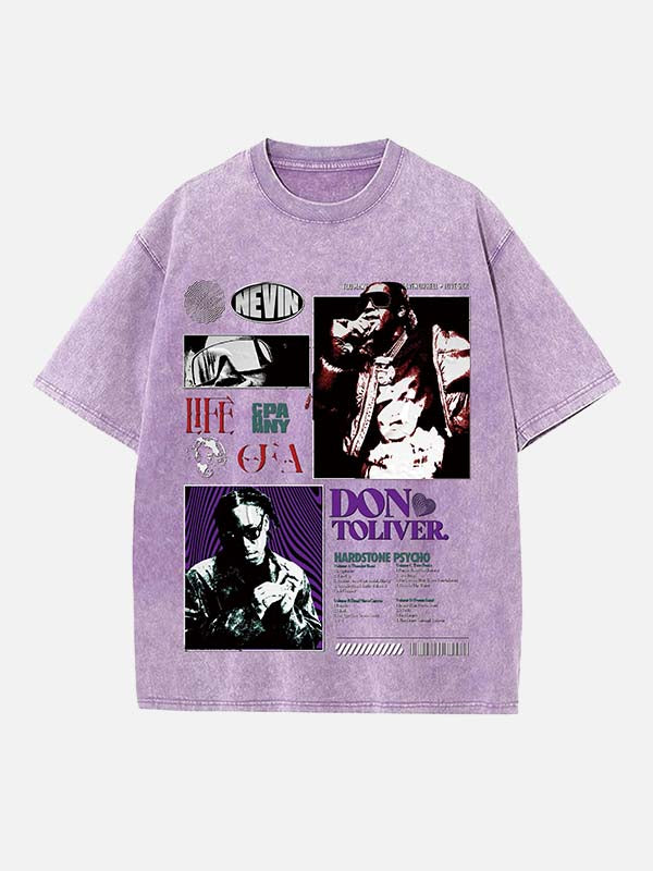 Don Toliver Print Round Neck T-shirt