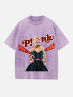 P!nk Print Round Neck T-shirt