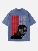 Travis Scott Print Round Neck T-shirt