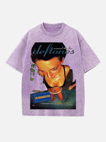 Deftones Print Round Neck T-shirt