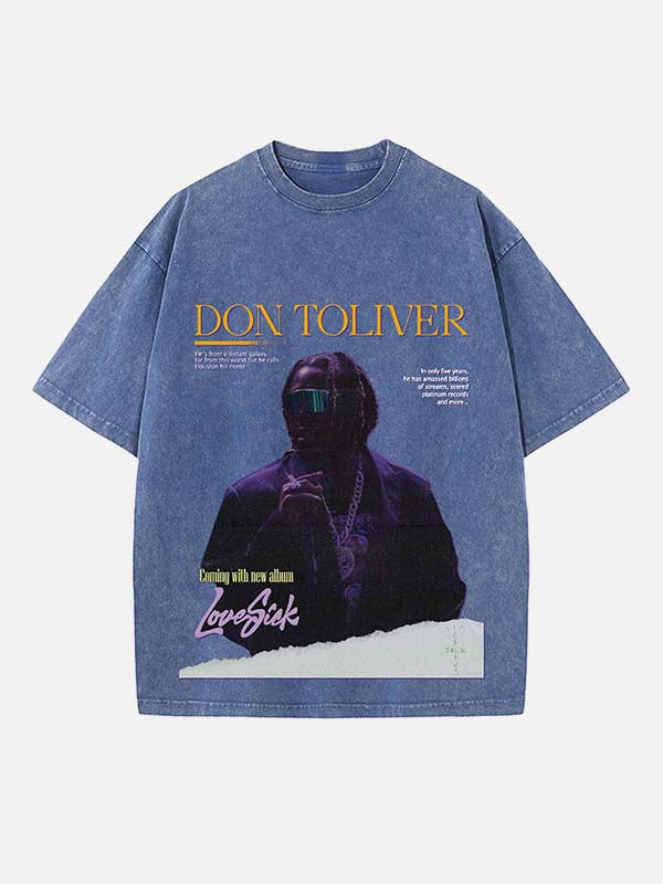 Don Toliver Print Round Neck T-shirt