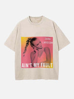 Zara Larsson Print Round Neck T-shirt