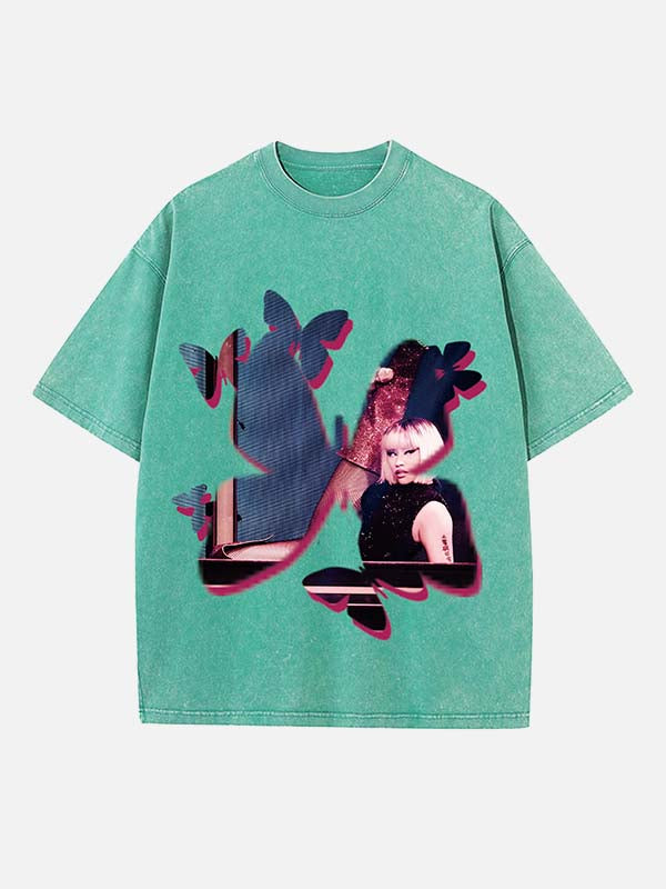 Nicki Minaj Print Round Neck T-shirt