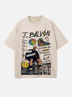J Balvin Print Round Neck T-shirt