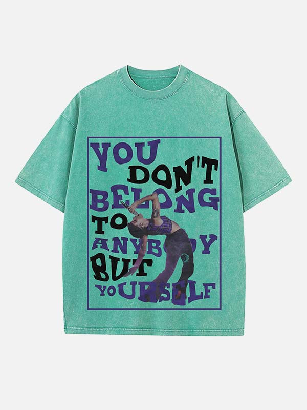 Halsey Print Round Neck T-shirt