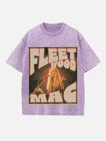 Fleetwood Mac Print Round Neck T-shirt