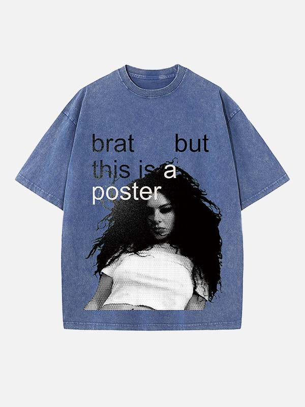 Charli xcx Print Round Neck T-shirt