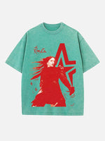 Rosalía Print Round Neck T-shirt