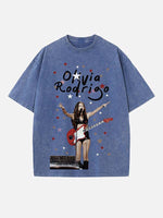 Olivia Rodrigo Print Round Neck T-shirt