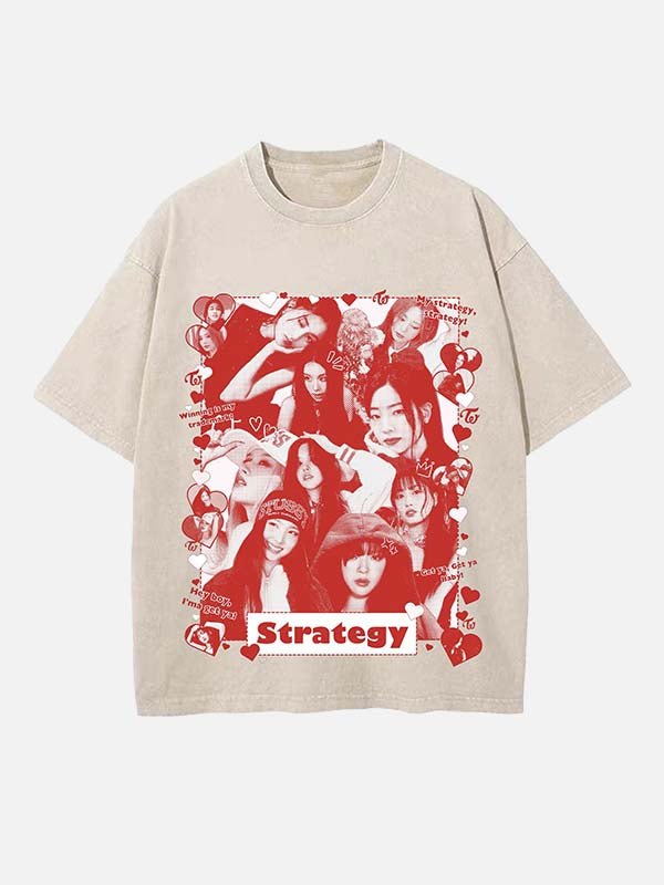 TWICE Print Round Neck T-shirt