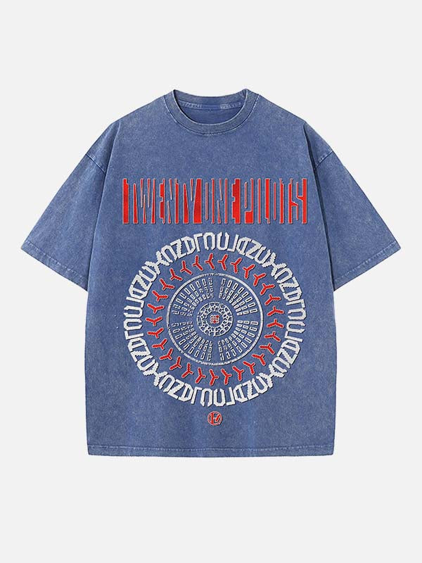 Twenty One Pilots Print Round Neck T-shirt