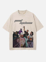 Post Malone Print Round Neck T-shirt