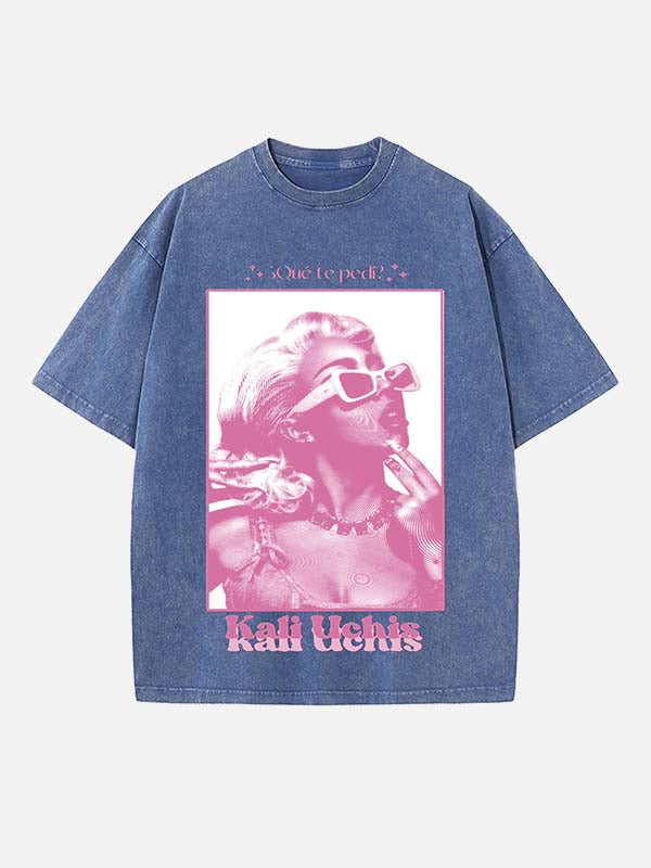 Kali Uchis Print Round Neck T-shirt
