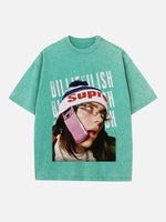Billie Eilish Print Round Neck T-shirt