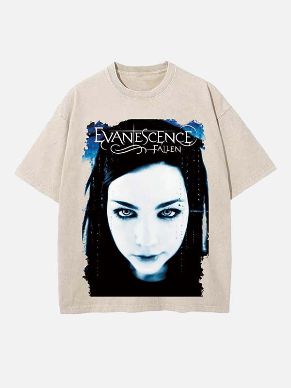Evanescence Print Round Neck T-shirt