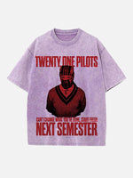 Twenty One Pilots Print Round Neck T-shirt