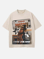 Tate McRae Print Round Neck T-shirt