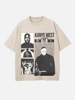 Kanye West Print Round Neck T-shirt