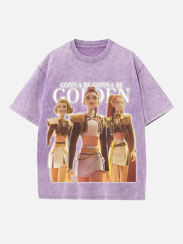 HUNTR/X Print Round Neck T-shirt