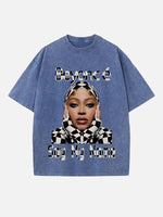 Beyoncé Print Round Neck T-shirt