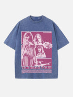 Taylor Swift Print Round Neck T-shirt