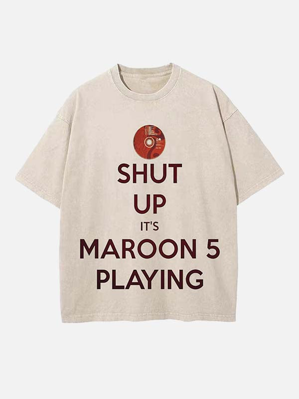 Maroon 5 Print Round Neck T-shirt