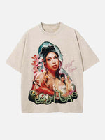Kali Uchis Print Round Neck T-shirt