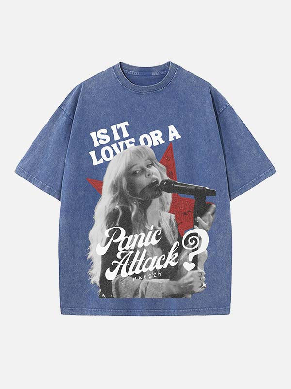 Halsey Print Round Neck T-shirt